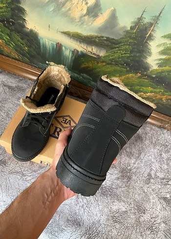 Erkek Siyah Kürklü Bot - Görsel 3