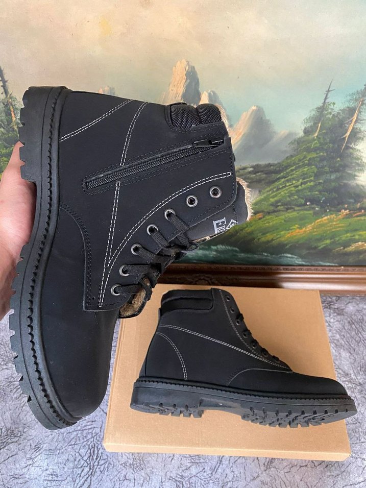 Erkek Siyah Kürklü Bot - Görsel 4