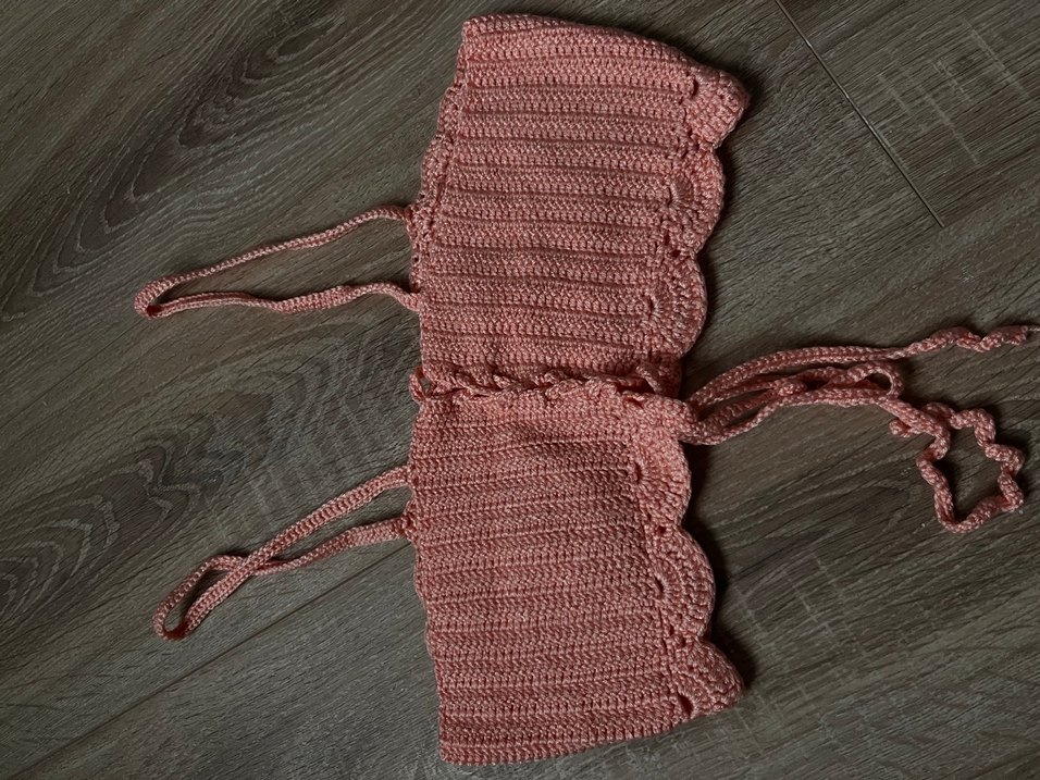 Pembe Bohem Örgü Bralet - Görsel 3