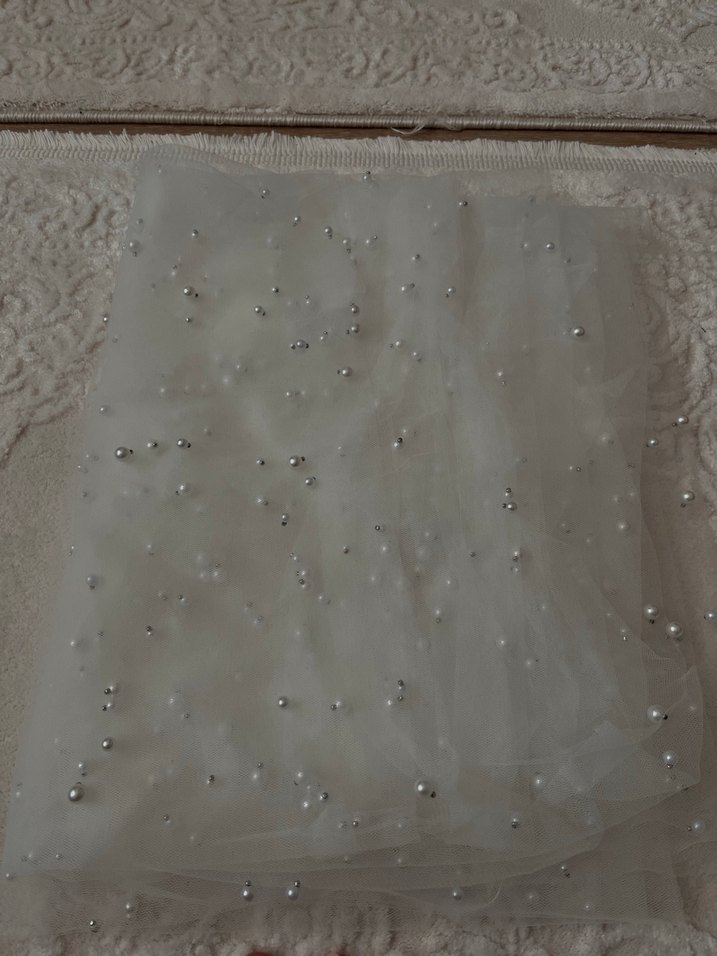 İnci Detaylı Gelin Duvağı - Görsel 4