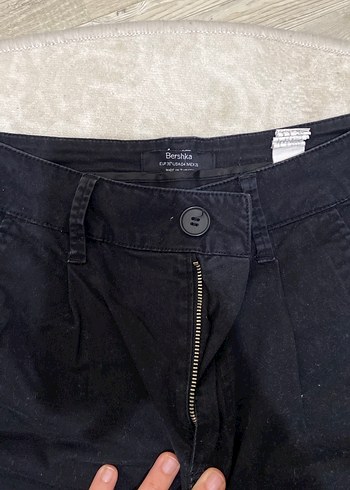 Kadın Siyah Bershka kumaş pantolon - Görsel 2