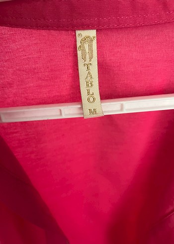 Pembe Uzun Kollu Düğmeli Keten Gömlek - Görsel 3