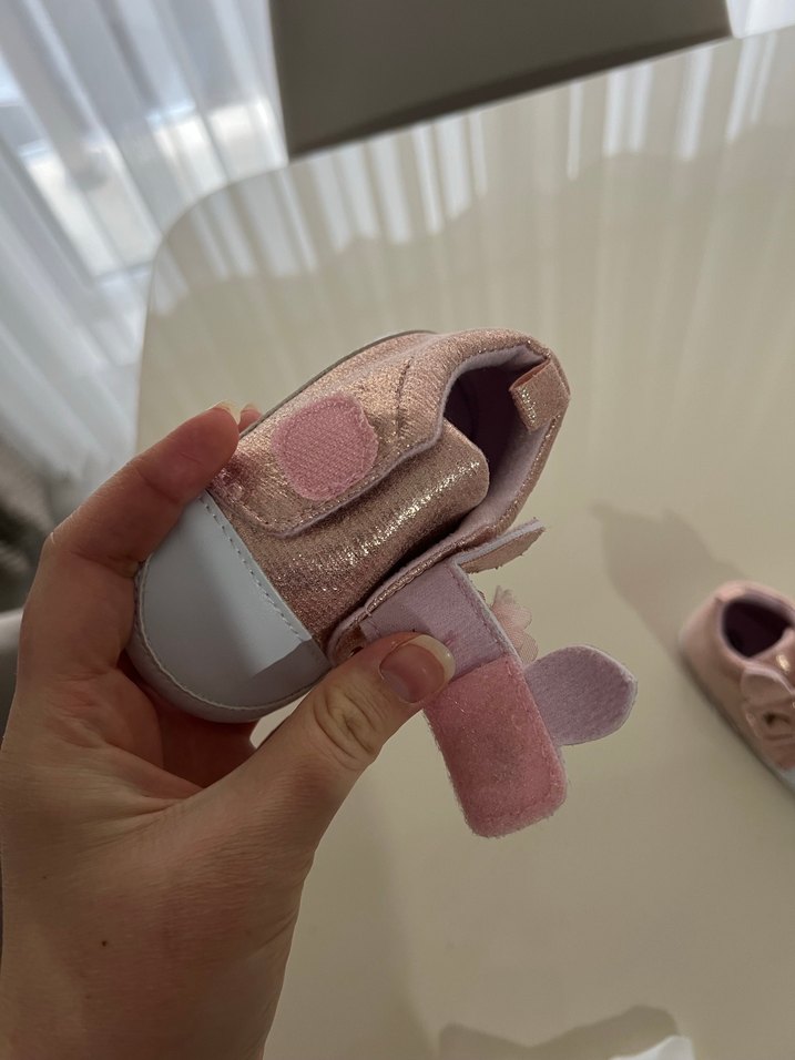 Kız Bebek Pembe Fırfırlı İlk Adım Ayakkabısı - Görsel 3