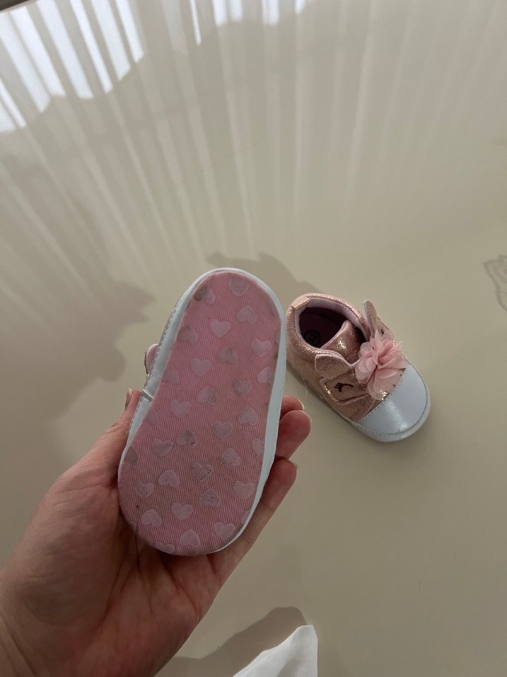 Kız Bebek Pembe Fırfırlı İlk Adım Ayakkabısı - Görsel 5