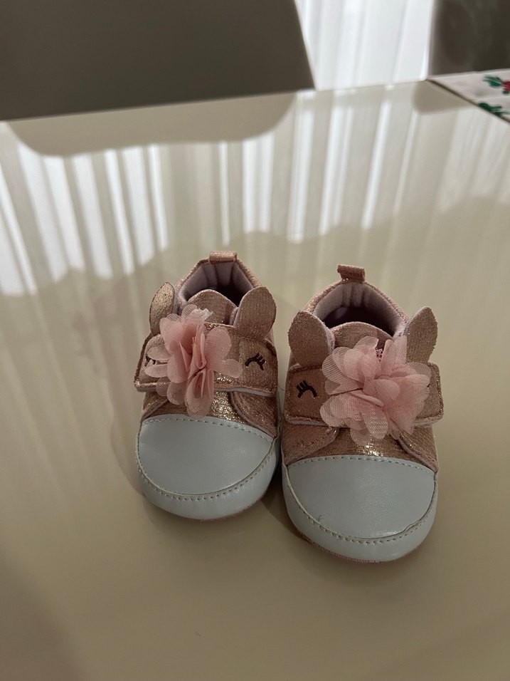 Kız Bebek Pembe Fırfırlı İlk Adım Ayakkabısı - Görsel 2