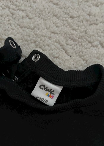 Kız Çocuk Siyah Fırfırlı Sweatshirt - Görsel 2