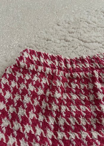 Pembe Ekose Kız Bebek Etek - Görsel 2