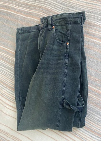 Koyu yeşil bershka baggy jean