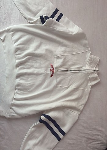 Beyaz Kadın Sweatshirt - Görsel 2