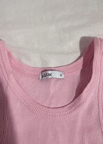 Pembe Yüksek Yakalı Kadın Crop - Görsel 2