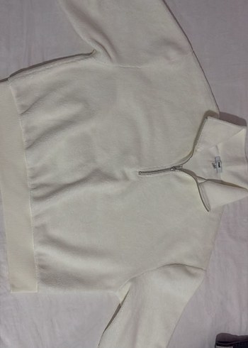 Beyaz Polar Sweatshirt - Görsel 2