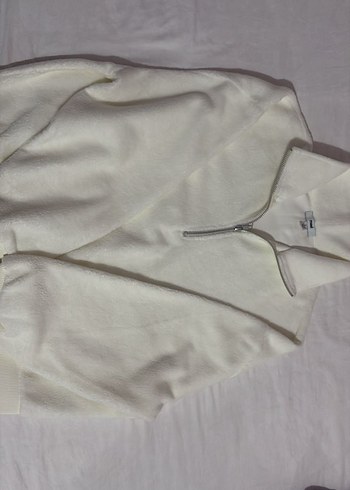 Beyaz Polar Sweatshirt - Görsel 3