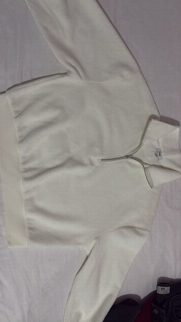 Beyaz Polar Sweatshirt - Görsel 2