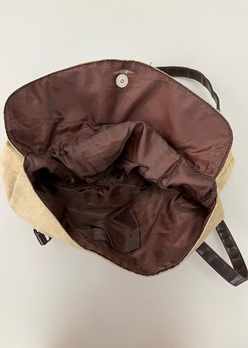 Bej Süet Kadın Çanta vintage - Görsel 3