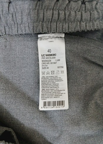 Gri Kadın Pileli(beli lastikli)Kumaş Pantolon - Görsel 4