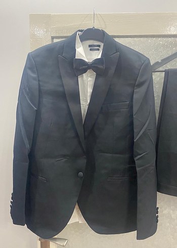 RAMSEY Siyah Erkek Takım Elbise ve Papyon - Görsel 5