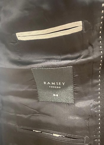 RAMSEY Siyah Erkek Takım Elbise ve Papyon - Görsel 8