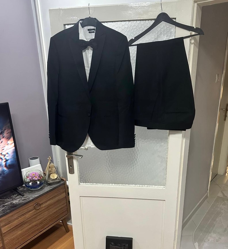 RAMSEY Siyah Erkek Takım Elbise ve Papyon - Görsel 3