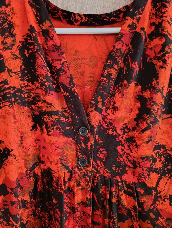 Bohem Desenli Bağlamalı Hamile Elbise - Görsel 3