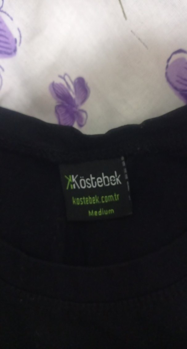 yıldız desenli siyah tişört - Görsel 2