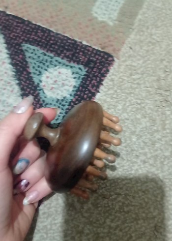 Ahşap Saç Masaj Fırçası - Görsel 2