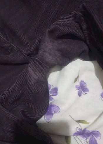 kahverengi kadife bol pantolon - Görsel 3