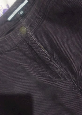 kahverengi kadife bol pantolon - Görsel 2