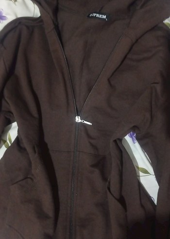 Kahverengi Kapüşonlu hırka - Görsel 2