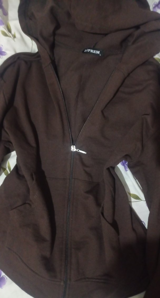 Kahverengi Kapüşonlu hırka - Görsel 2