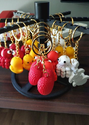 Renkli Zincir Detaylı Kadın Anahtarlık - Görsel 2