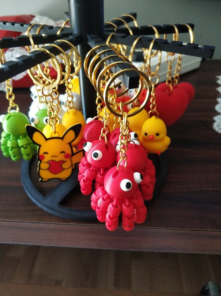 Renkli Zincir Detaylı Kadın Anahtarlık - Görsel 3