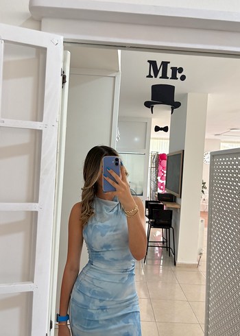s Beden mavi Renk Pull&Bear Midi Elbise