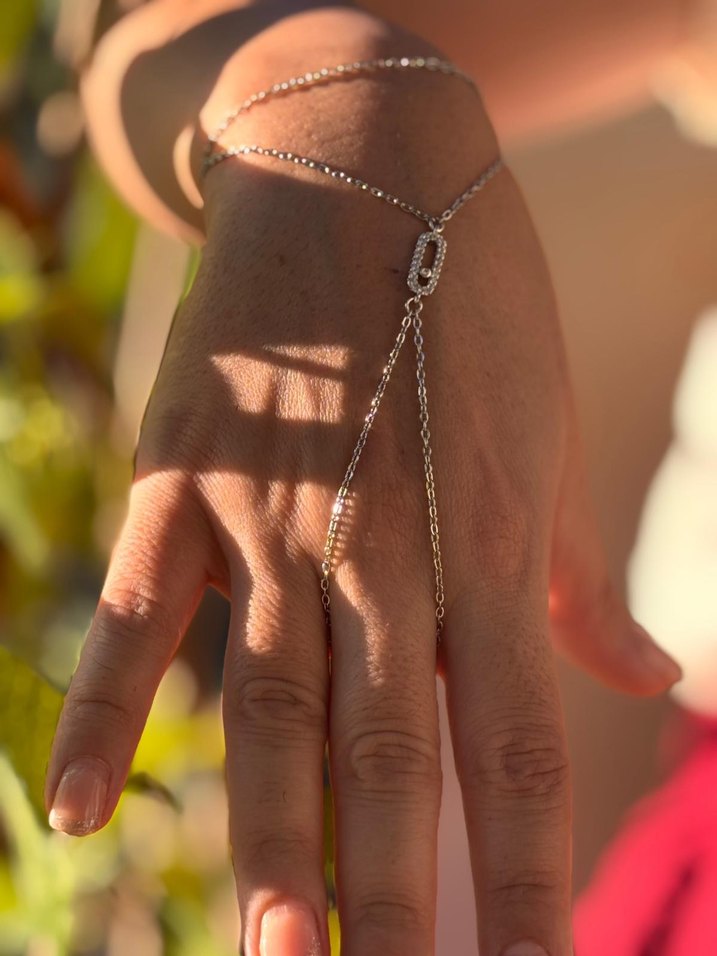 Zincir Detaylı Gümüş Renk Şahmeran - Görsel 2