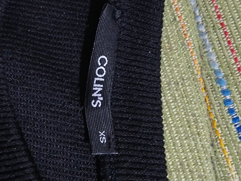 Siyah Uzun Kollu yünlü Sweatshirt ve crop - Görsel 3