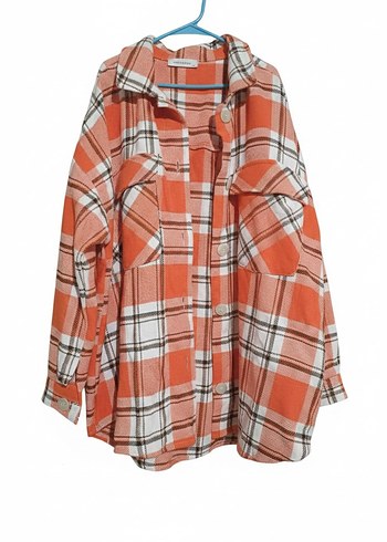 Düğmeli bol kesim kareli erkek oduncu gömlek - Görsel 2