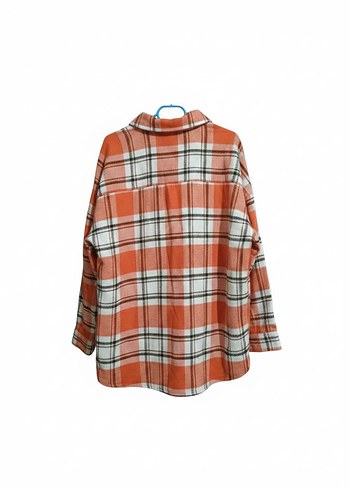 Düğmeli bol kesim kareli erkek oduncu gömlek - Görsel 3