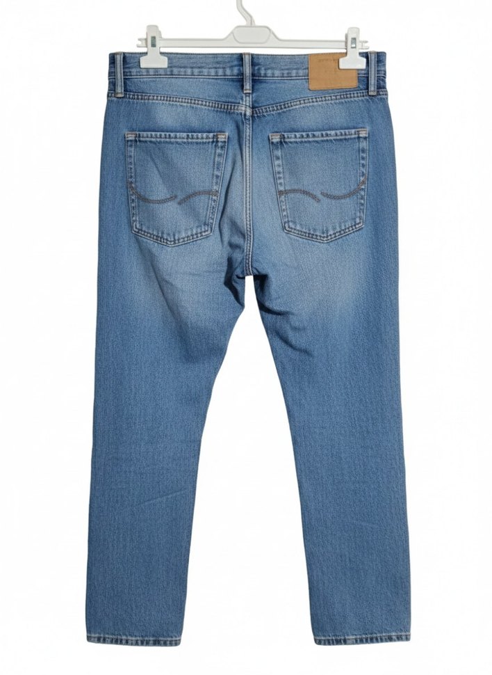 Mavi Düğmeli Erkek Denim Pantolon - Görsel 2