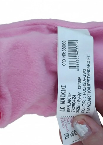 Kız Çocuk Pembesi Polar Eldiven - Görsel 3