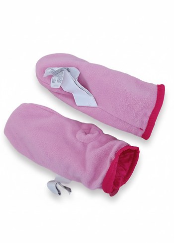 Kız Çocuk Pembesi Polar Eldiven - Görsel 2