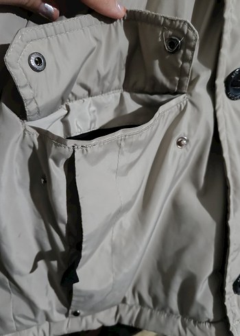 Gri Düğmeli Erkek Sokak Stili Mont - Görsel 5