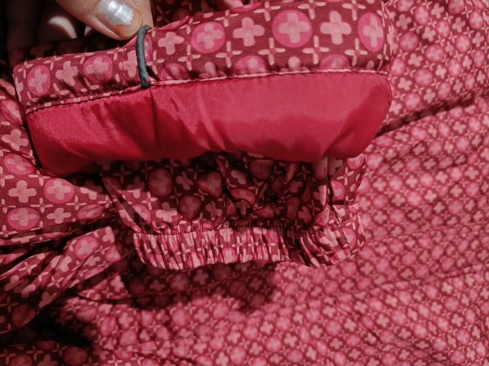 Gül kurusu Kapüşonlu kadın montu çift cepli - Görsel 4