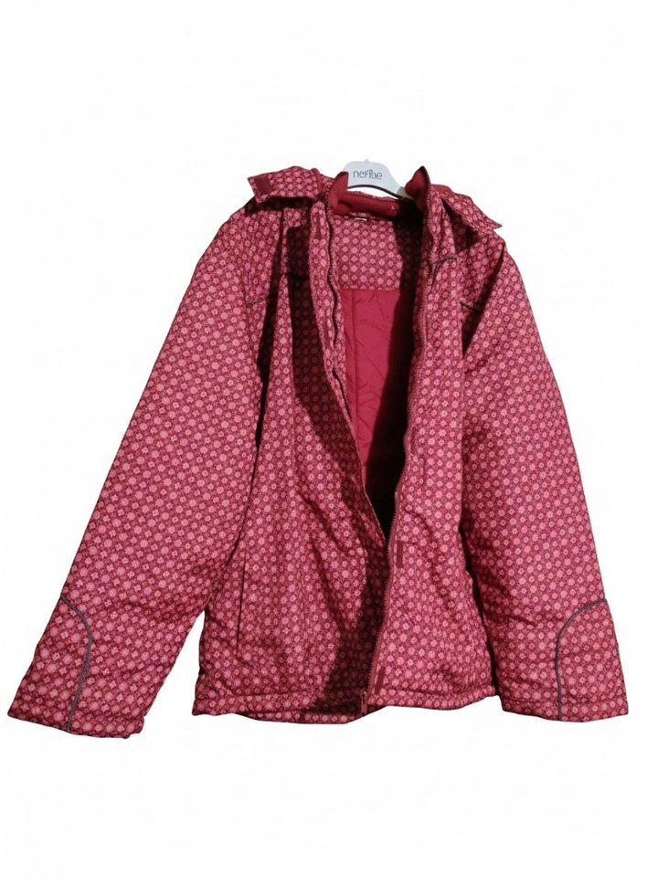 Gül kurusu Kapüşonlu kadın montu çift cepli - Görsel 2