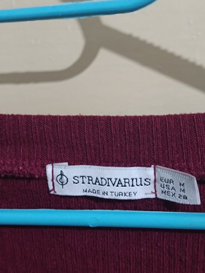 Bordo Uzun Kollu İnce Triko Kadın Kazak - Görsel 3