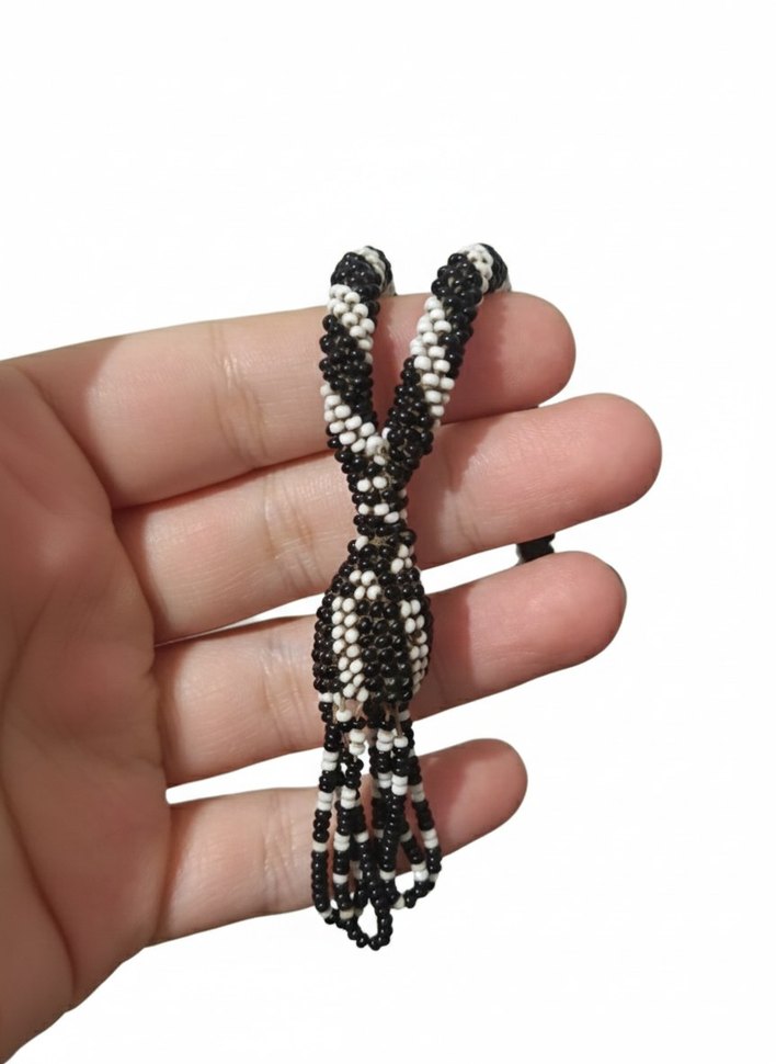 Yılan Desenli Siyah tespih - Görsel 2