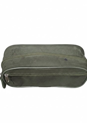 Fermuarlı Haki Kadın Makyaj Çantası - Görsel 2