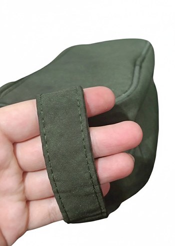 Fermuarlı Haki Kadın Makyaj Çantası - Görsel 3