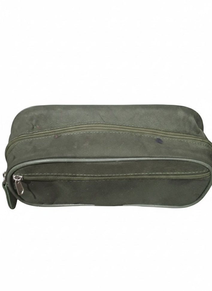 Fermuarlı Haki Kadın Makyaj Çantası - Görsel 2