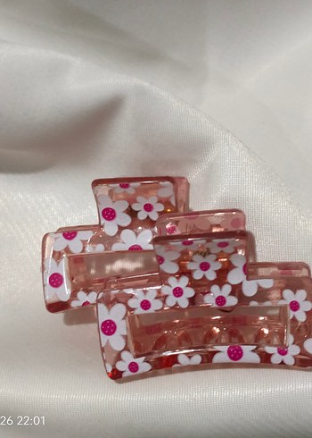 Çiçek Desenli Renkli seffaf toka - Görsel 5