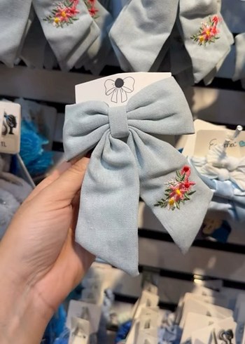 Beyaz Nakışlı Bohem Fiyonk Saç Tokası - Görsel 6