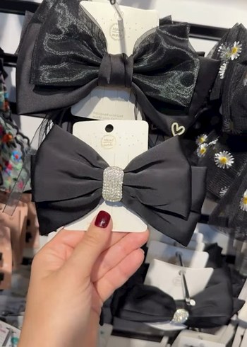 Beyaz Nakışlı Bohem Fiyonk Saç Tokası - Görsel 4